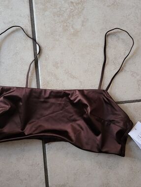 Auden Brown Silky Small Top